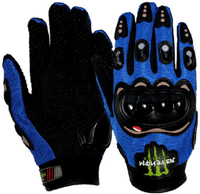 

Monster 2 Pcs. Knuckle Motorcycle/Bike (Blue ) Riding Gloves (, Multicolor