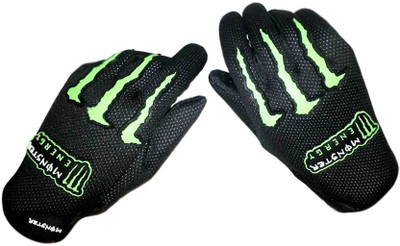

Monster Biker Riding Gloves (L, Green), Black;green