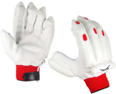 

Slazenger Academy Boys Batting Gloves (S, White, Red), Red;white