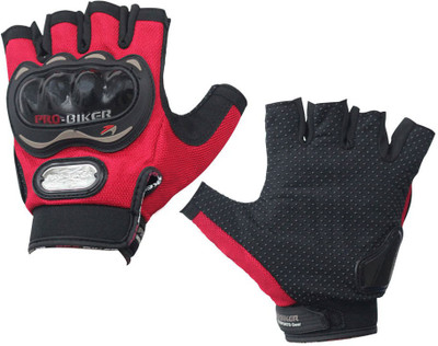 Probiker Half Cut for Bike Riding Gloves(Red)
