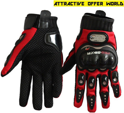 AOW ATTRACTIVE OFFER WORLD PRO-BIKER-R-XXL-5053 Riding Gloves(Red)