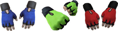 

Cp Bigbasket Netted with Wrist Support Gym & Fitness Gloves (Free Size, Blue, Green, Red)