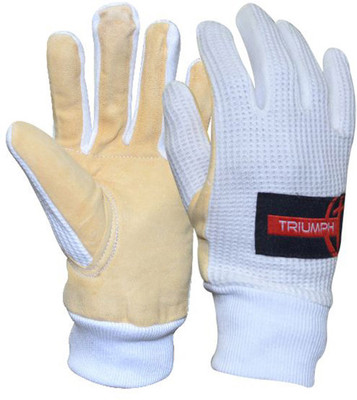 

Triumph Wicket Keeper Batting Gloves (Free Size, White)