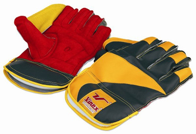 

Vinex Tournament Wicket Keeping Gloves (L, Brown, Black, Yellow), Black;brown;yellow