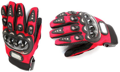 

Pa PRO-BIKERZ-RED-ATT-(FULL-FINGERED)-XL-Q8237 Cycling Gloves (XL, Red), Black;red