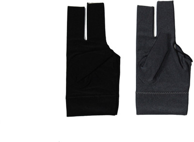 

Billiedge Combo of Black And Grey Nail Cut Billiard Gloves (, Multicolor