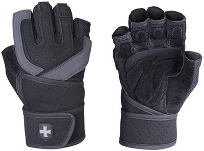 

Harbinger Fitness Mens Training Grip Wrist Wrap Gym & Fitness Gloves (, Black