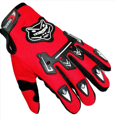

Knighthood 1 Pair of Hand Grip for Bike Motorcycle Scooter Riding - Red Colour Driving Gloves (, Multicolor