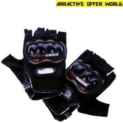 AOW ATTRACTIVE OFFER WORLD PRO-HALF-AOW1085 Riding Gloves(Black)