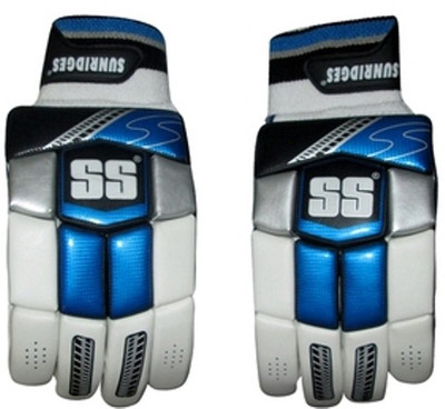 

SS Platino Batting Gloves (Youth, White, Blue), Blue;white