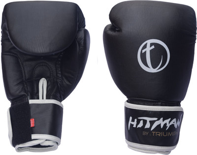 Hitman By Triumph New Synthetic Force Boxing Gloves (Free Size, Black)
