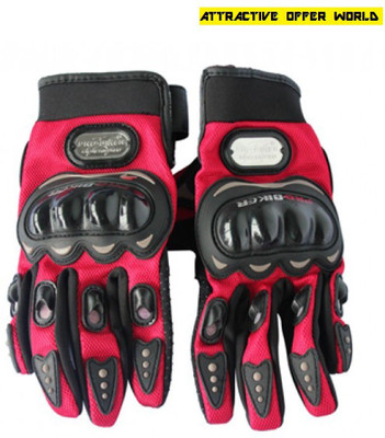 AOW ATTRACTIVE OFFER WORLD PRO-BIKER-R-XL-5086 Riding Gloves(Red)