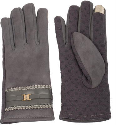 

AllExtreme Women Winter Gloves Touch Screen Warm Gloves Outdoor Driving Inner Gloves (, Grey
