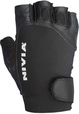

Nivia Viper 707 Medium Genuine Leather Gym & Fitness Gloves (, Black