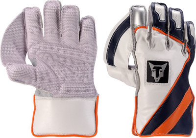 

Wolfer BW Color Flash Wicket Keeping Gloves (Men, Orange, Blue, White), Blue;orange;white