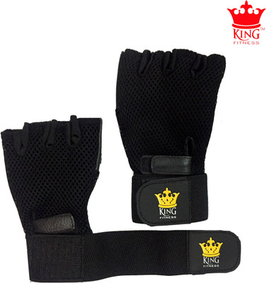 

KING FITNESS PREMIUM SERIES STRAPS STYLE Gym & Fitness Gloves (, Black