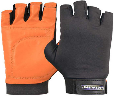 

Nivia Gym Dragon Gym & Fitness Gloves (Size-L, Orange), Black;orange