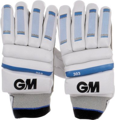

GM 303 Batting Gloves (Men, White, Blue, Black), Black;blue;white