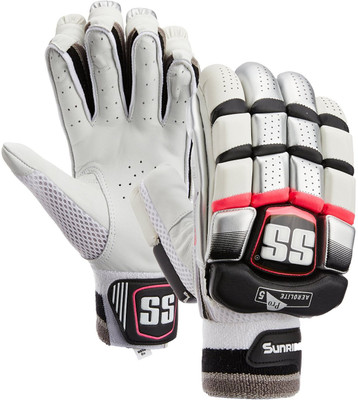 

SS Aerolite Batting Gloves (Men, White, Red), Red;white