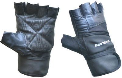 

Nivia Pro Wrap Gym & Fitness Gloves (S, Black)