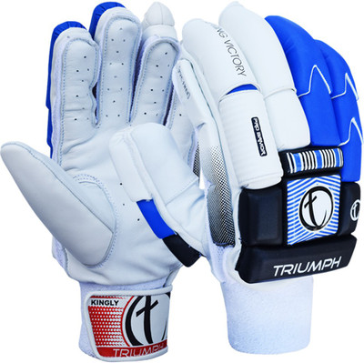 

Triumph Kingly Batting Gloves (Men, White, Blue), Blue;white