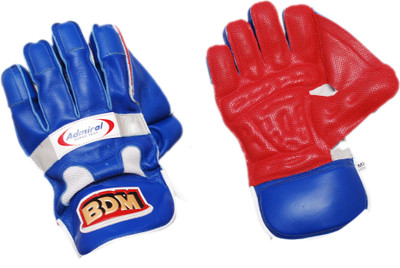

BDM Admiral Super Test Wicket Keeping Gloves (Men, Red, Blue), Blue;red