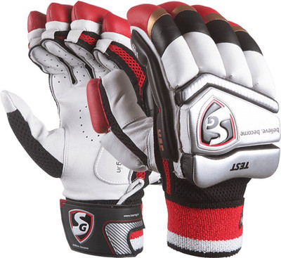 

SG Test Batting Gloves (Men, White, Red), Multicolor
