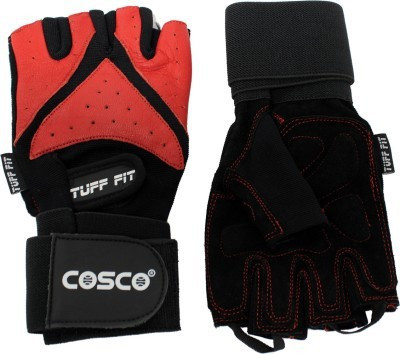 

Cosco Tuff Fit Leather Gloves - Large Boxing Gloves (L, Red, Black), Black;red