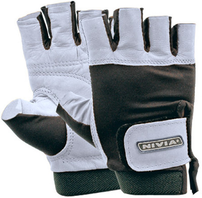 

Nivia Dragon Leather Gym & Fitness Gloves (, Black, Grey