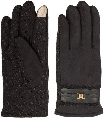 

AllExtreme Women Winter Gloves Touch Screen Warm Gloves Outdoor Driving Inner Gloves (, Black