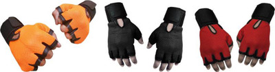 

Cp Bigbasket Netted with Wrist Support Gym & Fitness Gloves (, Orange, Black, Red, Black;orange;red