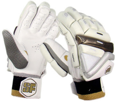 

Stanford Sapphire Mens Batting Gloves (, White, Silver, Silver;white