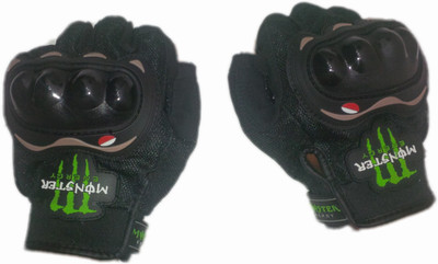 

Monster Biker Riding Gloves (Free Size, Black)