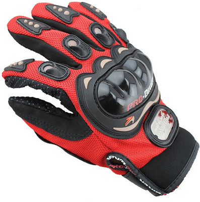 Pa PRO-BIKERZ-RED-ATT-(FULL-FINGERED)-XXL-Q8227 Riding Gloves(Red)