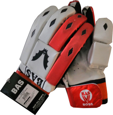 

BAS Boss Batting Gloves (Free Size, Red, White)