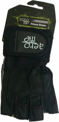 Aerolite WRSTSUPT2069 Gym & Fitness Gloves (S, Black)