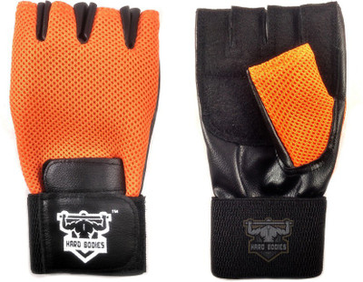 

Hard Bodies Club Leather Gym & Fitness Gloves (, Orange