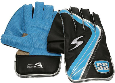 

SS Academy Wicket Keeping Gloves (Men, Black, Blue)