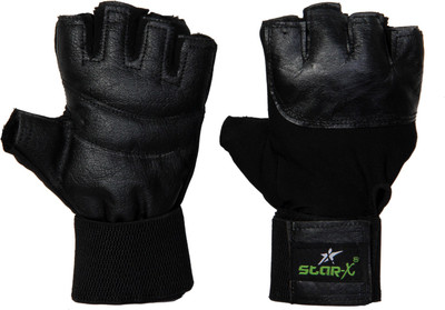 

Star X Pure Leather Gym & Fitness Gloves (, Black