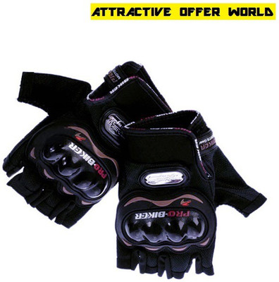 AOW ATTRACTIVE OFFER WORLD PRO-HALF-AOW1033 Riding Gloves(Black)