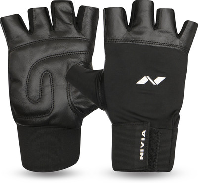Nivia Leather with Wrist Band Gym & Fitness Gloves (L, Multicolor) available at flipkart for Rs.399