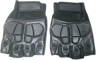 

Adraxx Dashing Black Half Finger Bike Riding Cycling Gloves (, Black