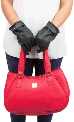 AllExtreme Unisex Winter Gloves Thick Faux Leather Driving Glove ...