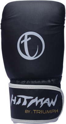 

Hitman By Triumph New PU Synthetic Leather Force Punching Boxing Gloves (L, Black)