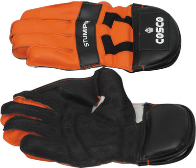 Cosco Stumper Wicket Keeping Gloves (Black, Orange)