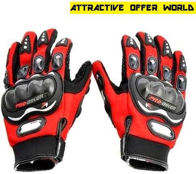 AOW ATTRACTIVE OFFER WORLD PRO-BIKER-R-XL-5096 Riding Gloves(Red)