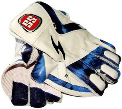 

SS Le Wicket Keeping Gloves (Men, White, Blue), Blue;white
