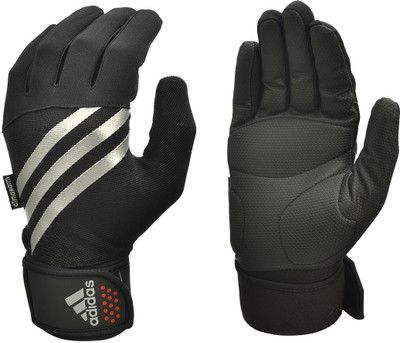 ADIDAS Long Fingered Gloves Gym & Fitness Gloves (, Black, White
