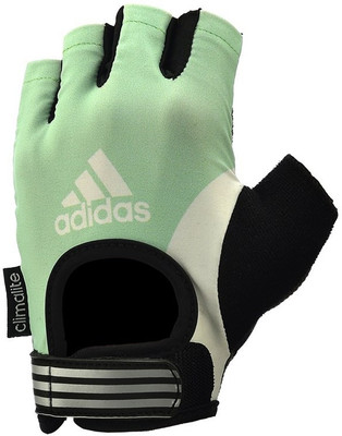 

ADIDAS LADIES FITNESS MEDIUM GREEN SUNRISE Gym & Fitness Gloves (M, Green, Black), Black;green