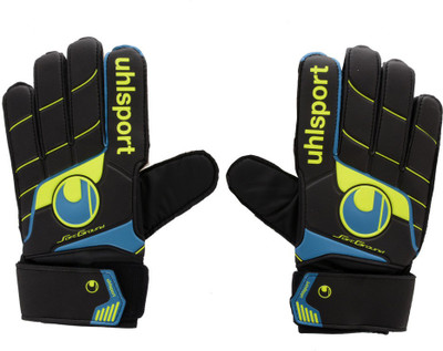 

UHL Sport Fangmaschine Soft Football Gloves (Men, Black, Yellow, Blue), Multicolor